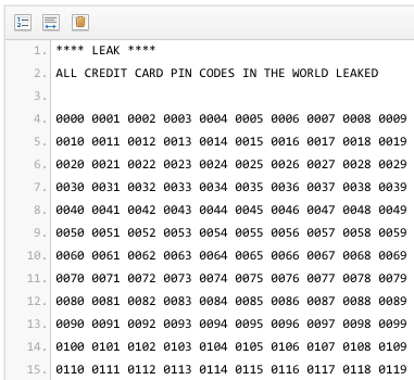 All Credit Card Pin Codes In The World Leaked Discovering Identity